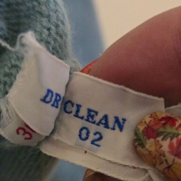 European Mint Green Cashmere* CableKnit Crewneck Sweater Size M - Picture 4 of 5